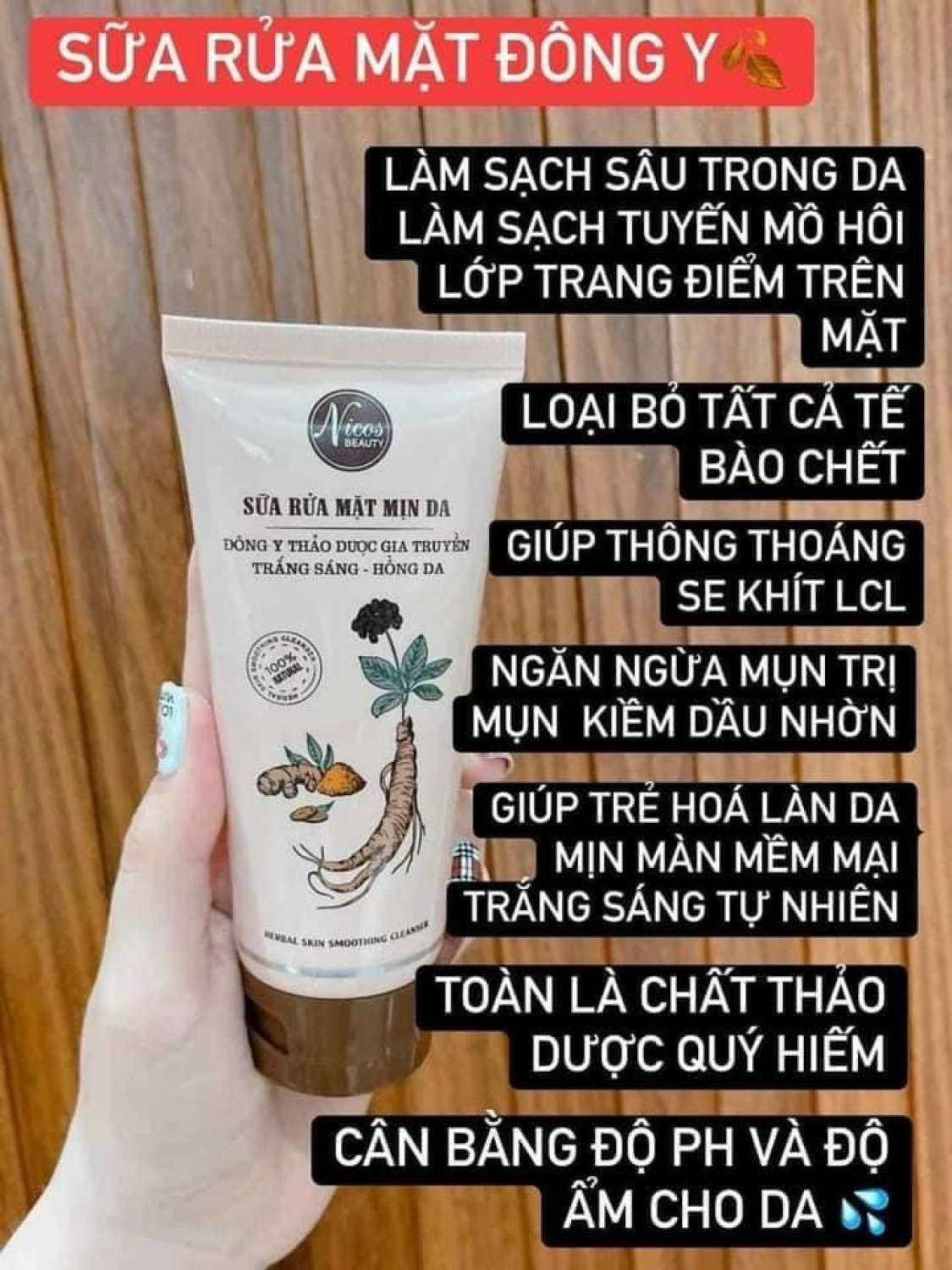 SỬA RỬA MẶT ĐÔNG Y GIA TRUYỀN NICOS
