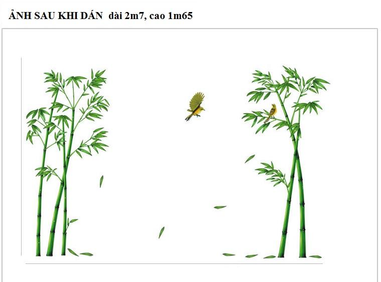 Decal dán tường Cây tre- C11-flowerdecal-Scenedecal