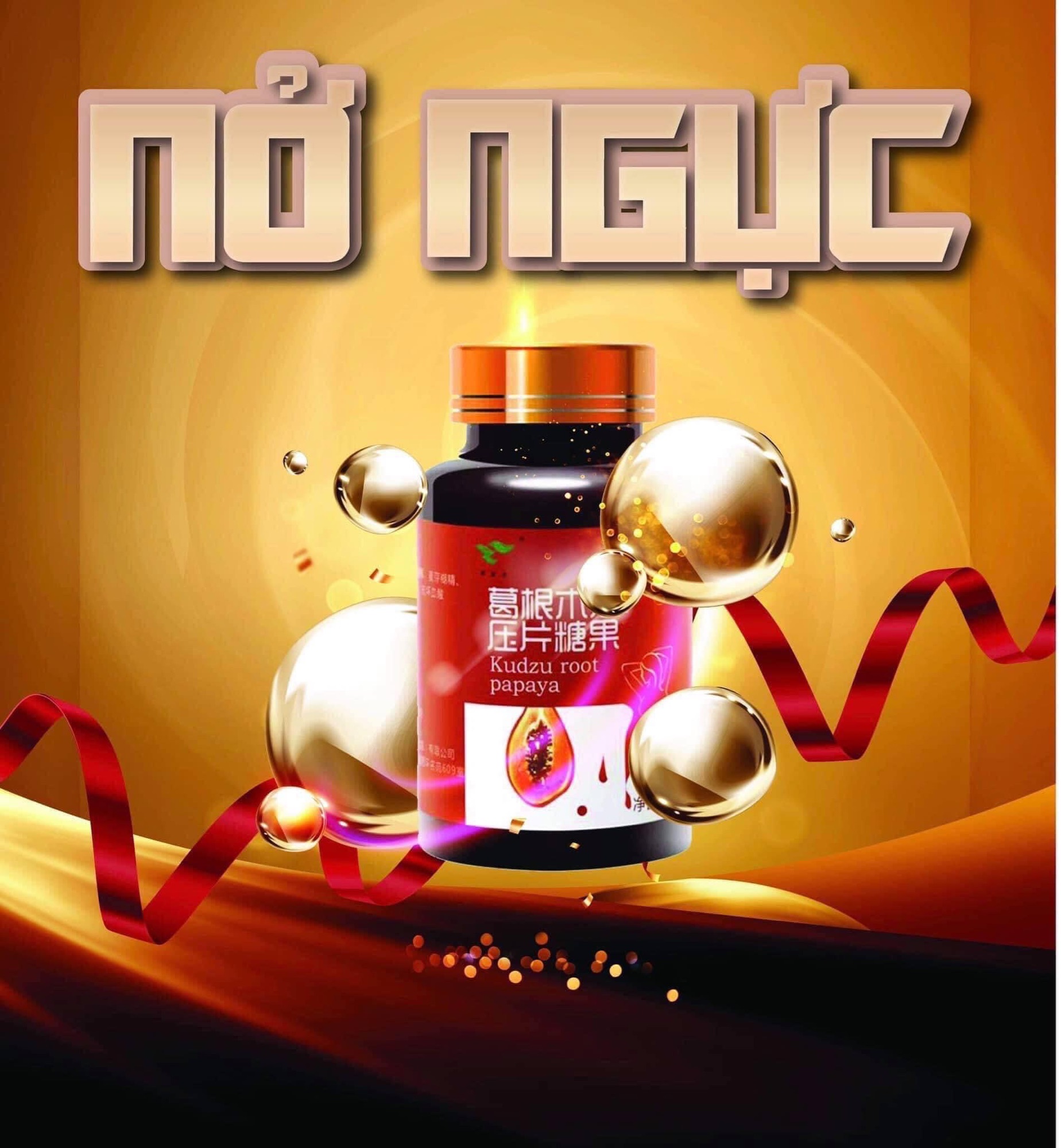 Kẹo nhai nở ngực đu đủ .