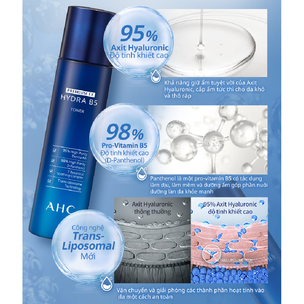 Nước Cân Bằng AHC Premium Ex Hydra B5 Toner 140ml