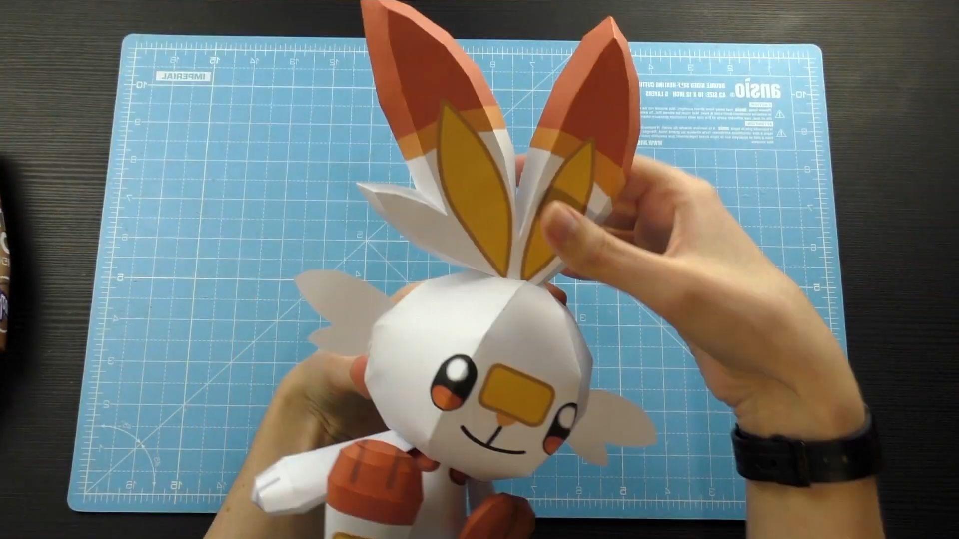 [HCM]Mô hình giấy [Pokemon Sword and Shield] Scorbunny