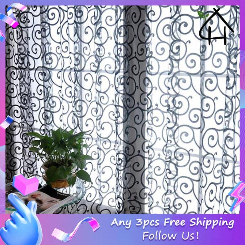 Sợi Cửa Sổ Tulle Rèm Cửa Sổ Rèm Voile Cho Phòng Khách Nhà Bếp
