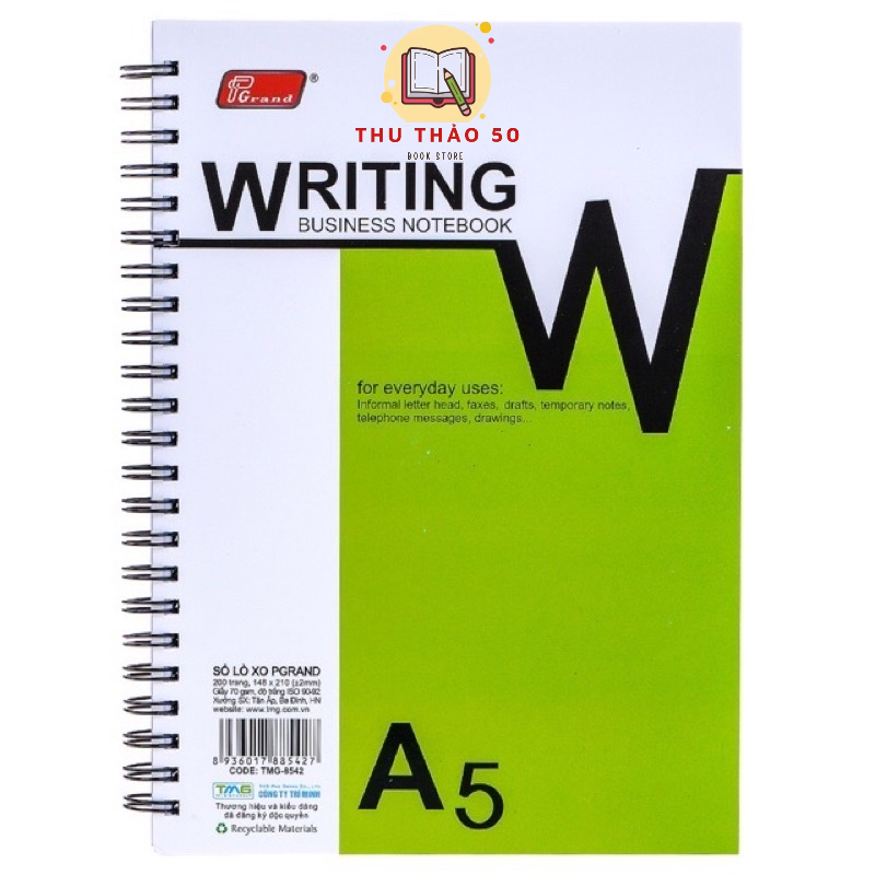 Sổ lò xo a5 200 trang pgrand.