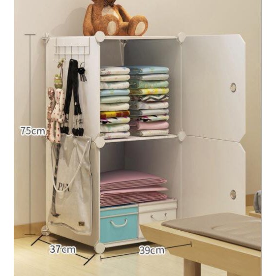 [HCM]Tủ nhựa ghép-Tủ đựng đồ 2 ô