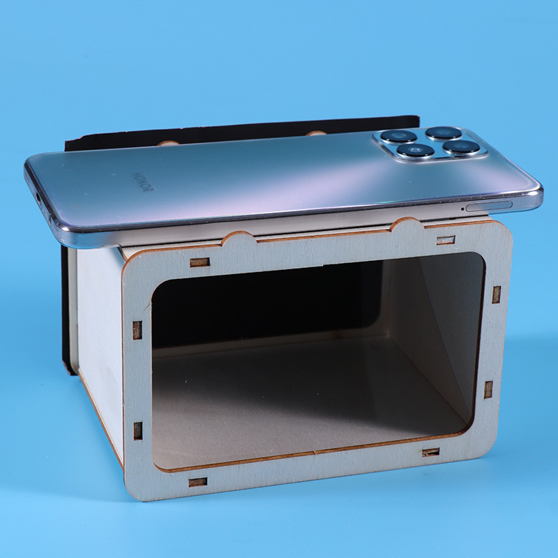 Educational 3D hologram player DIY wooden model stem