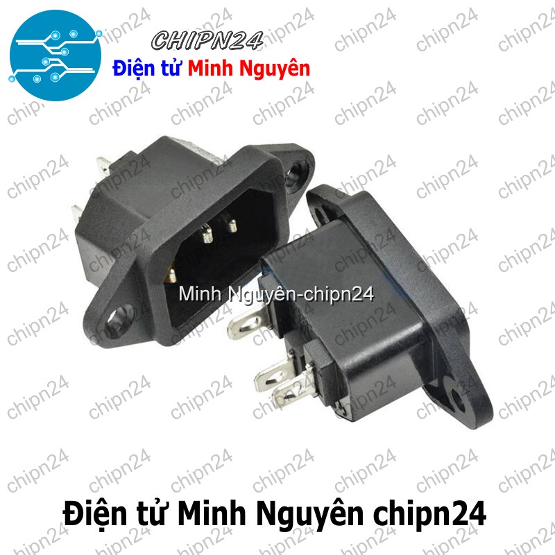 [1 cái] (Q27) Jack nguồn AC-04 3 chân 10A 250V - HH005364
