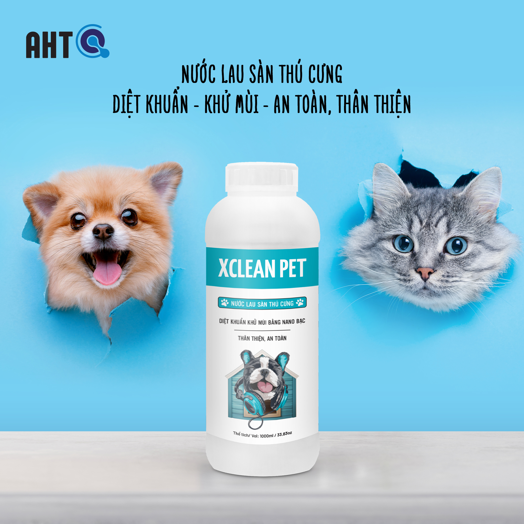 NƯỚC LAU SÀN NHÀ KHỬ MÙI THÚ CƯNG NANO XLEAN FOR PET KHỬ MÙI HÔI SÀN NHÀ