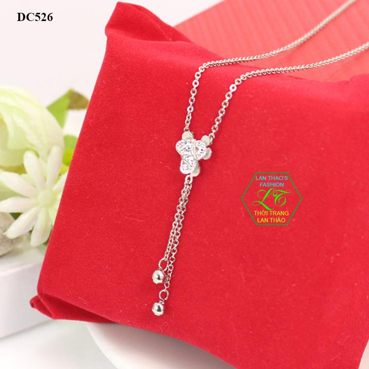 Dây chuyền nữ cỏ 3 ba lá kẹp xoàn Không đen không gỉ sét DC526