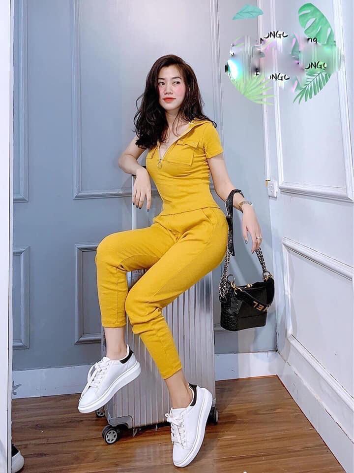 Sét bộ dài có nón thun gân-TH