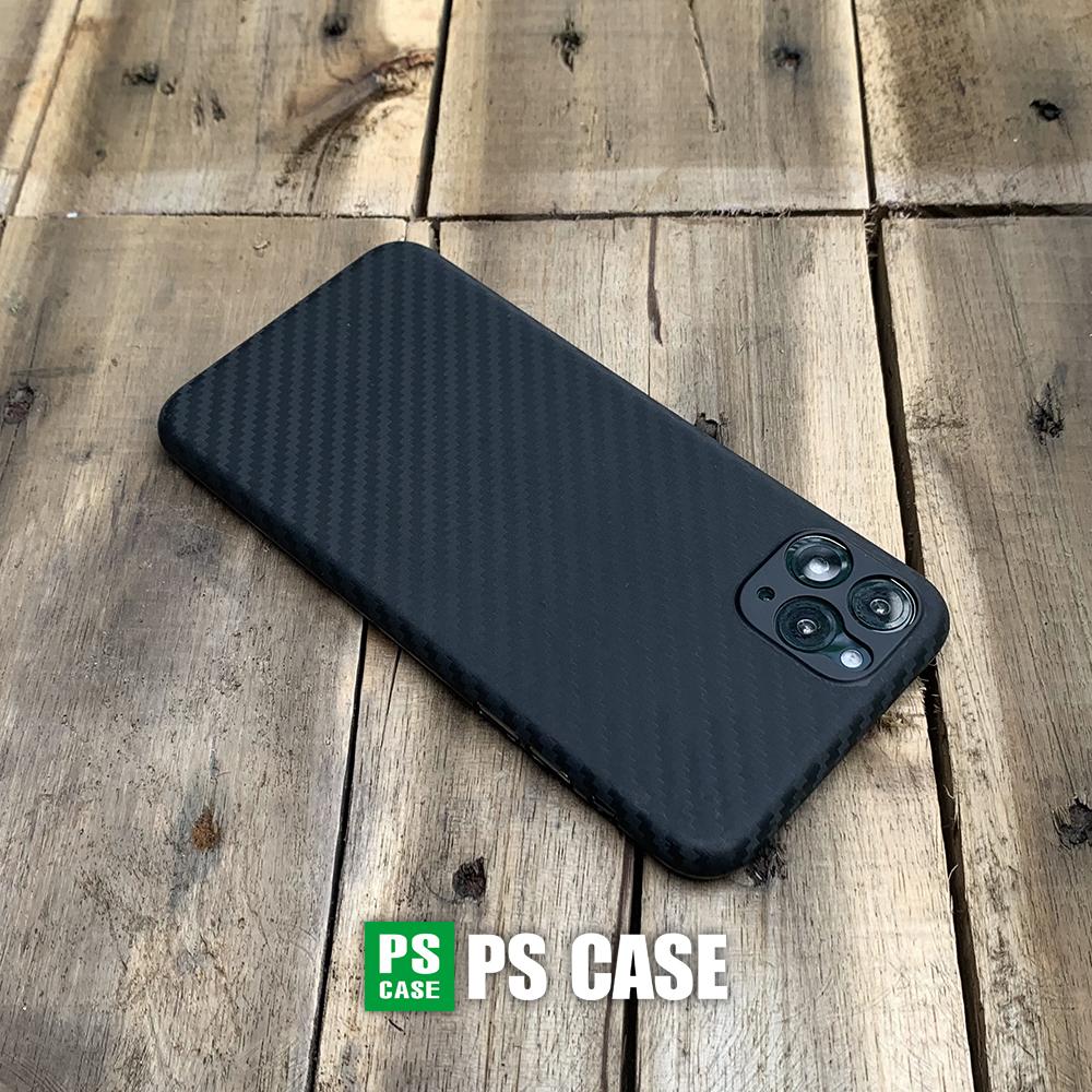Ốp lưng siêu mỏng, vân carbon dành cho iPhone 11 Pro - Màu đen - PS Case Phân Phối