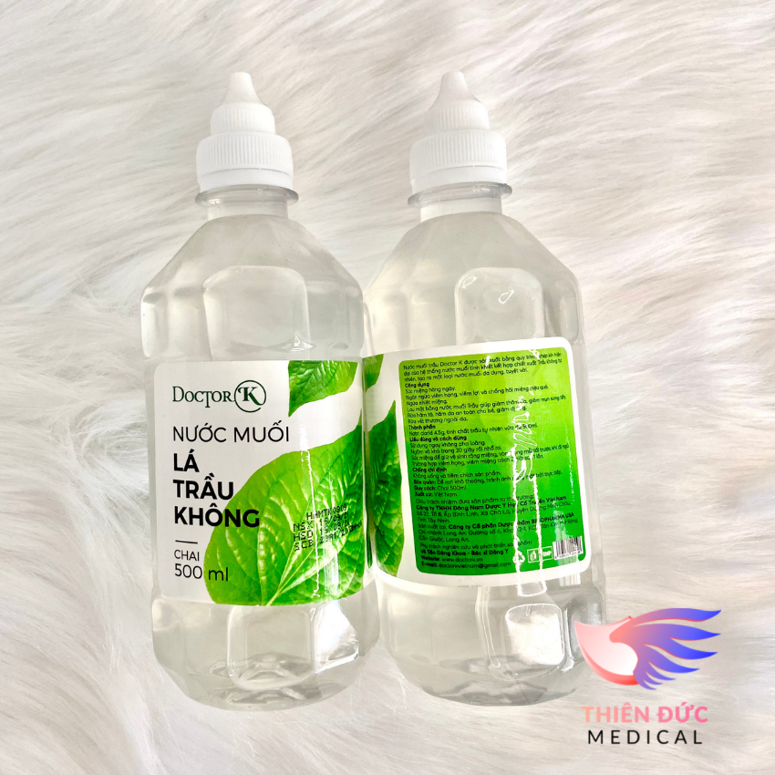 Nước Muối Sinh Lý Lá Trầu Không Chai 500ml