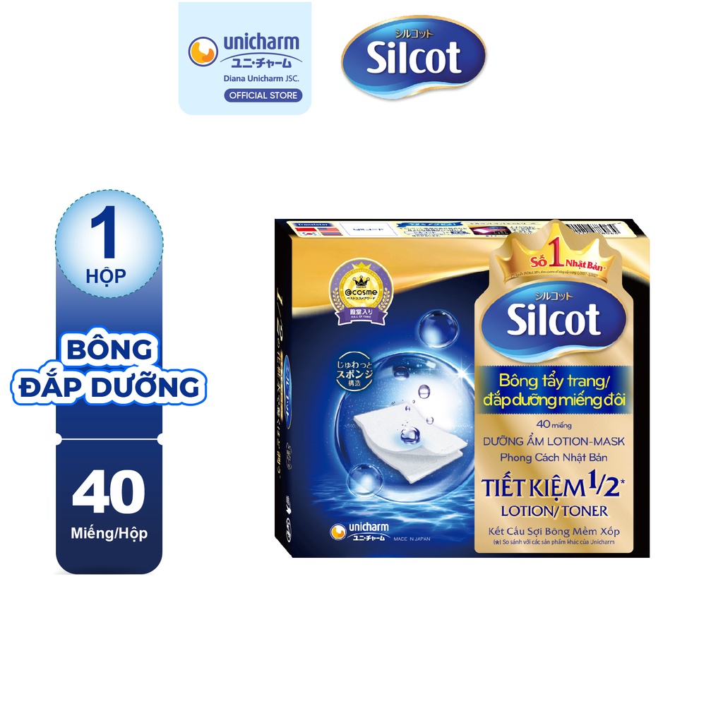 Bông trang điểm Silcot đắp dưỡng miếng đôi tiện dụng