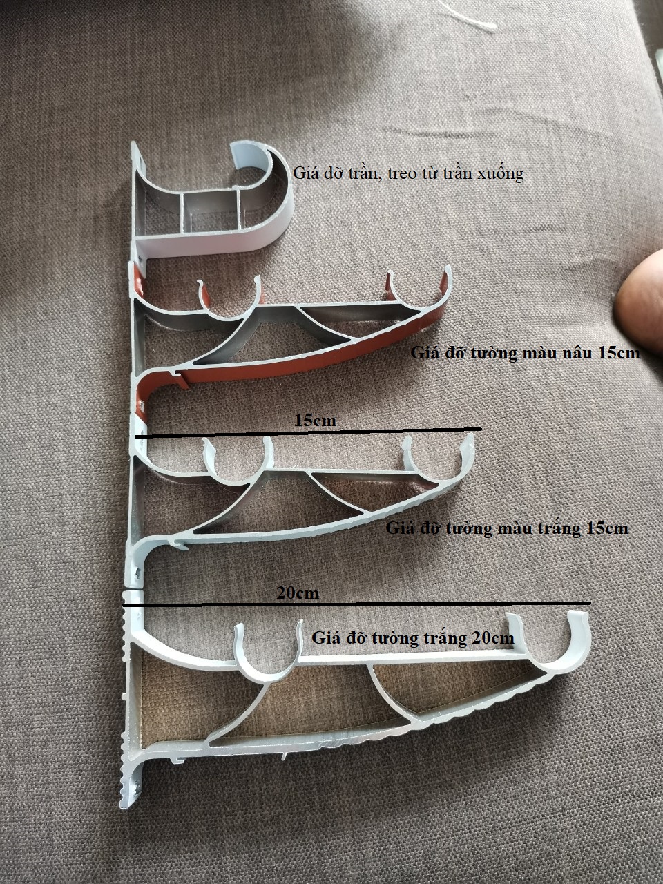 Giá đỡ đôi rèm cửa - Bát đôi treo rèm 2 lớp