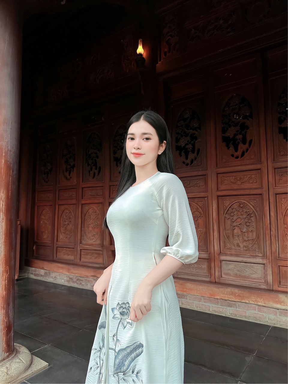 đồ lam đi chùa _ Mẫu áo dài 8 tà ( hàng cao cấp )