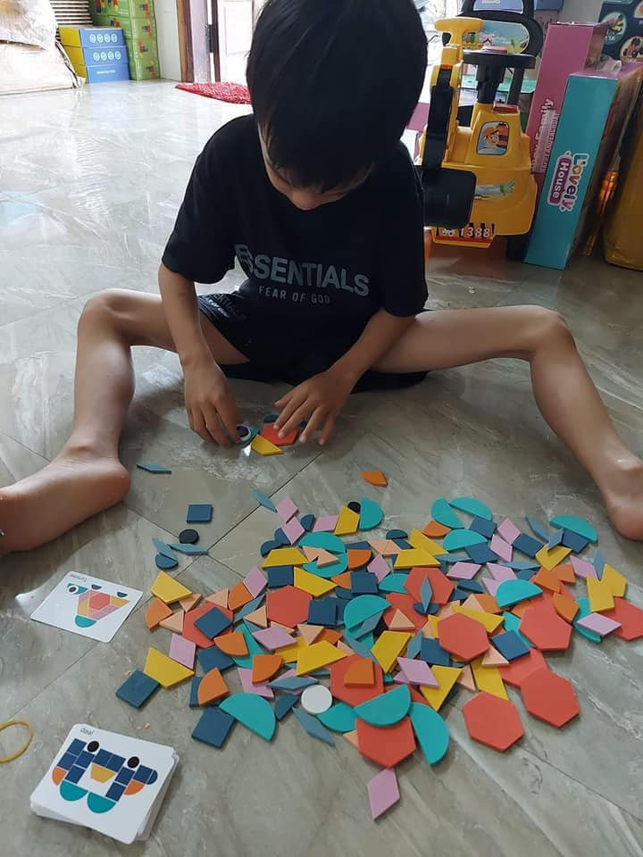 Ghép hình sáng tạo cho bé 155 chi tiết - Pattern block