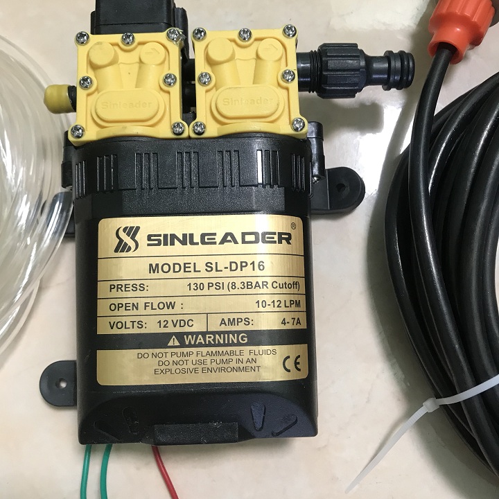 bộ máy rửa xe mini 12v bơm đôi siêu mạnh