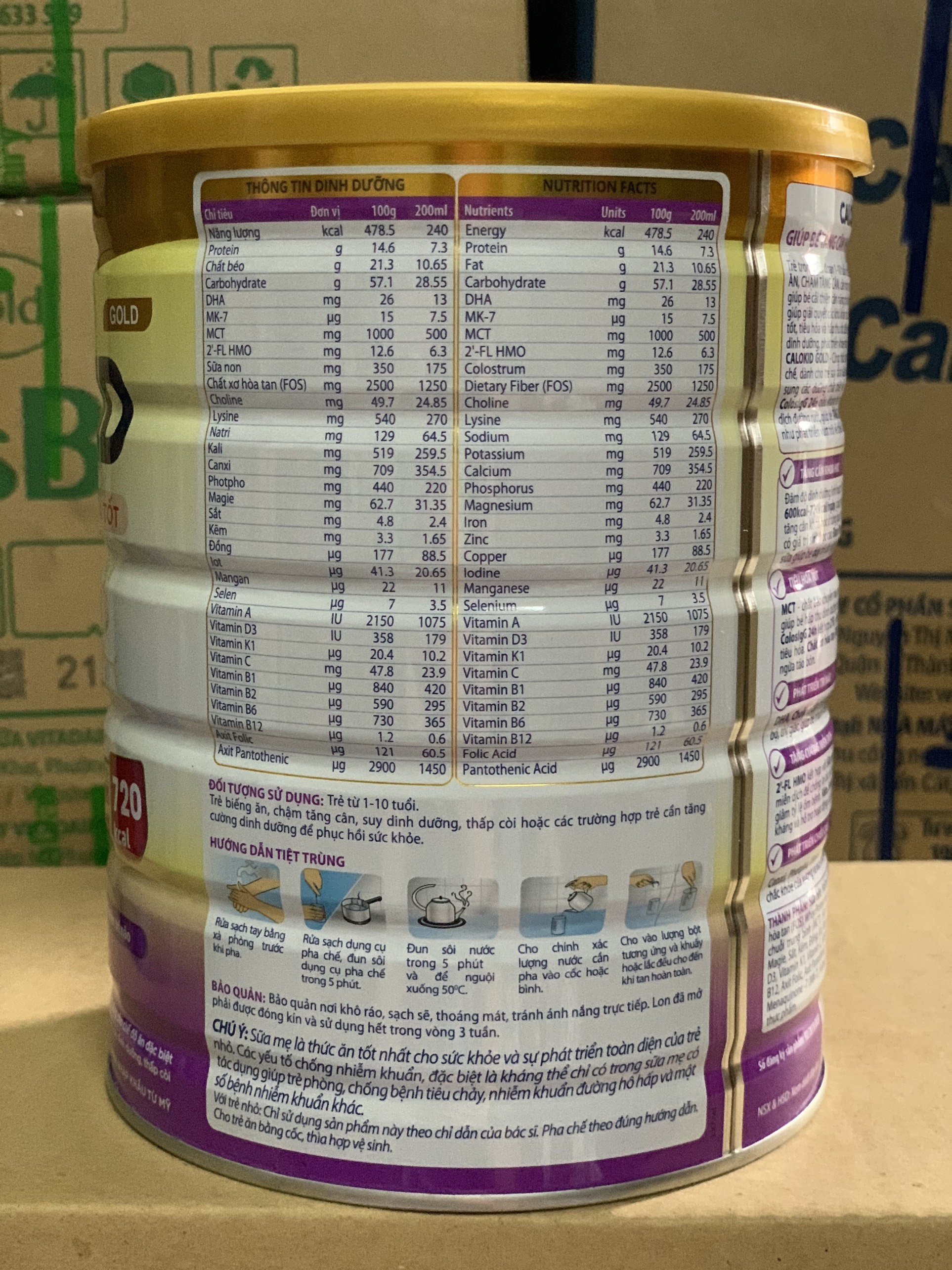 Sữa Calokid Gold 900g (trẻ biếng ăn 1 – 10 tuổi)