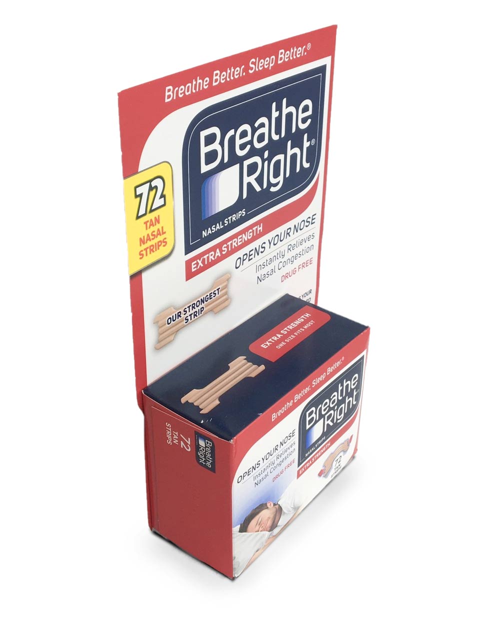 Miếng dán thông mũi Breathe Right Nasal Strips 72 miếng