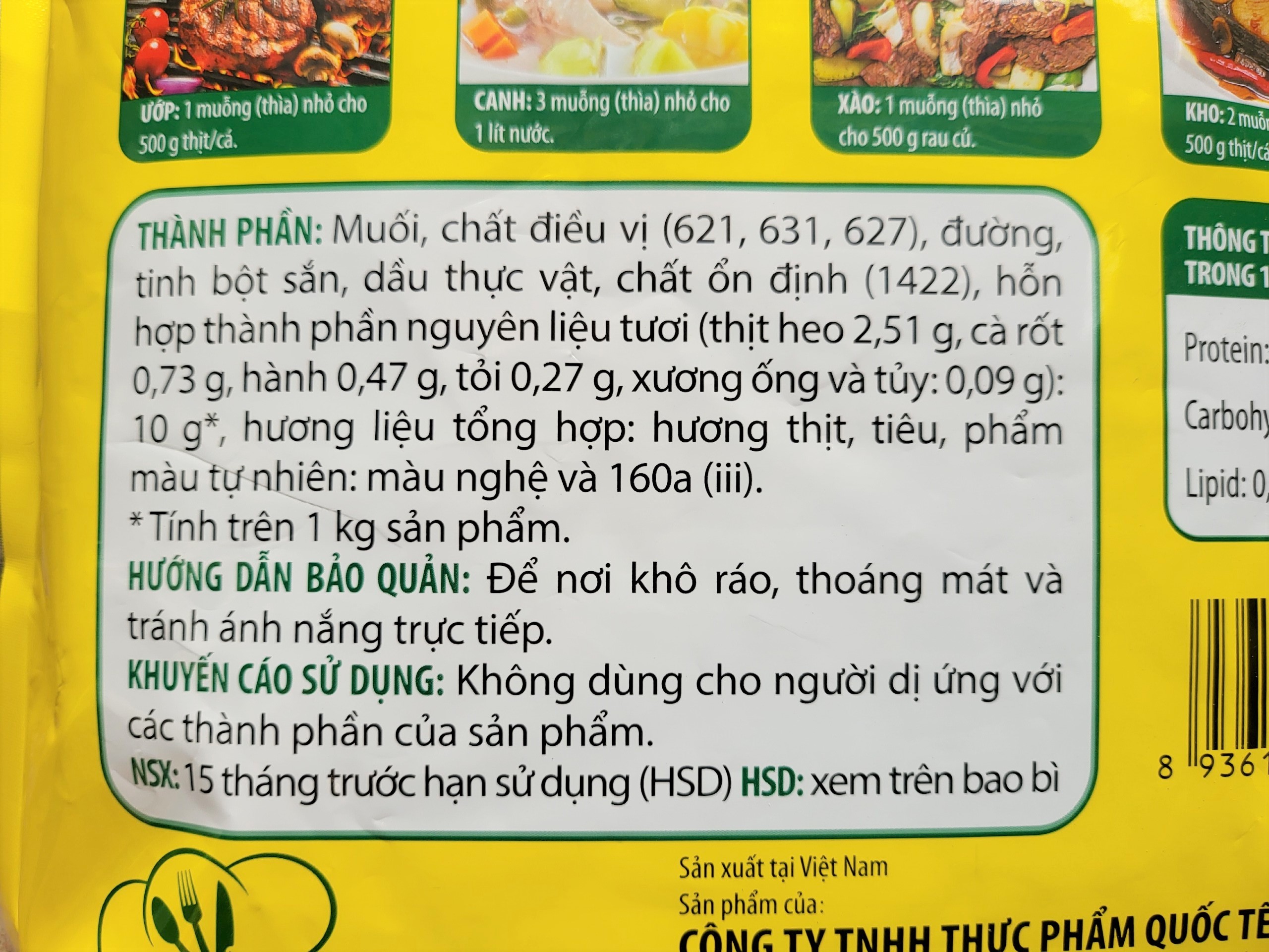 [GÓI LỚN 1.8 Kg] HẠT NÊM VỊ HEO [VN] MEIZAN Pork Seasoning