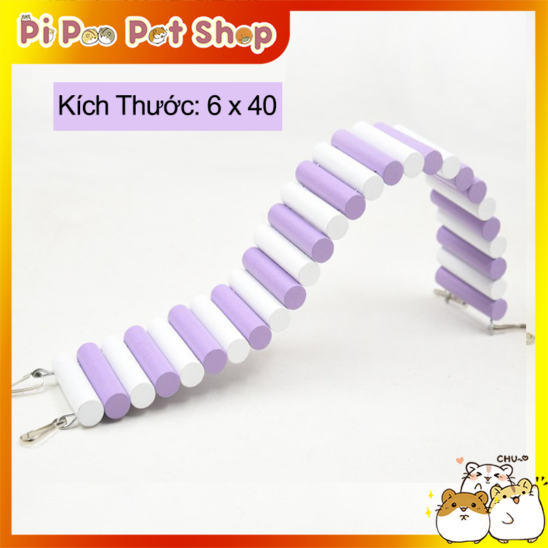 Cầu thang gỗ uốn cho Hamster và thú cưng