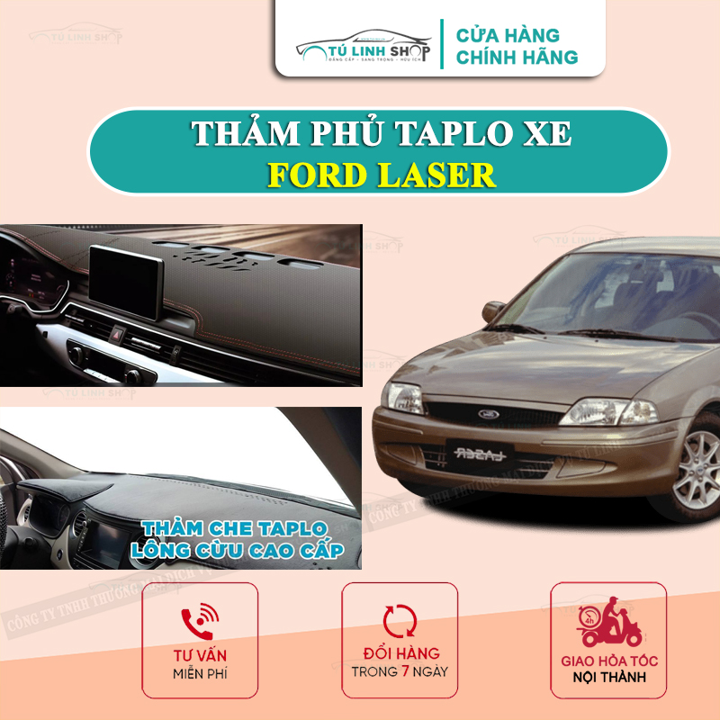 Thảm taplo LASER chính hãng MINCAR hoặc bằng lông Cừu 3 lớp và Da Cacbon