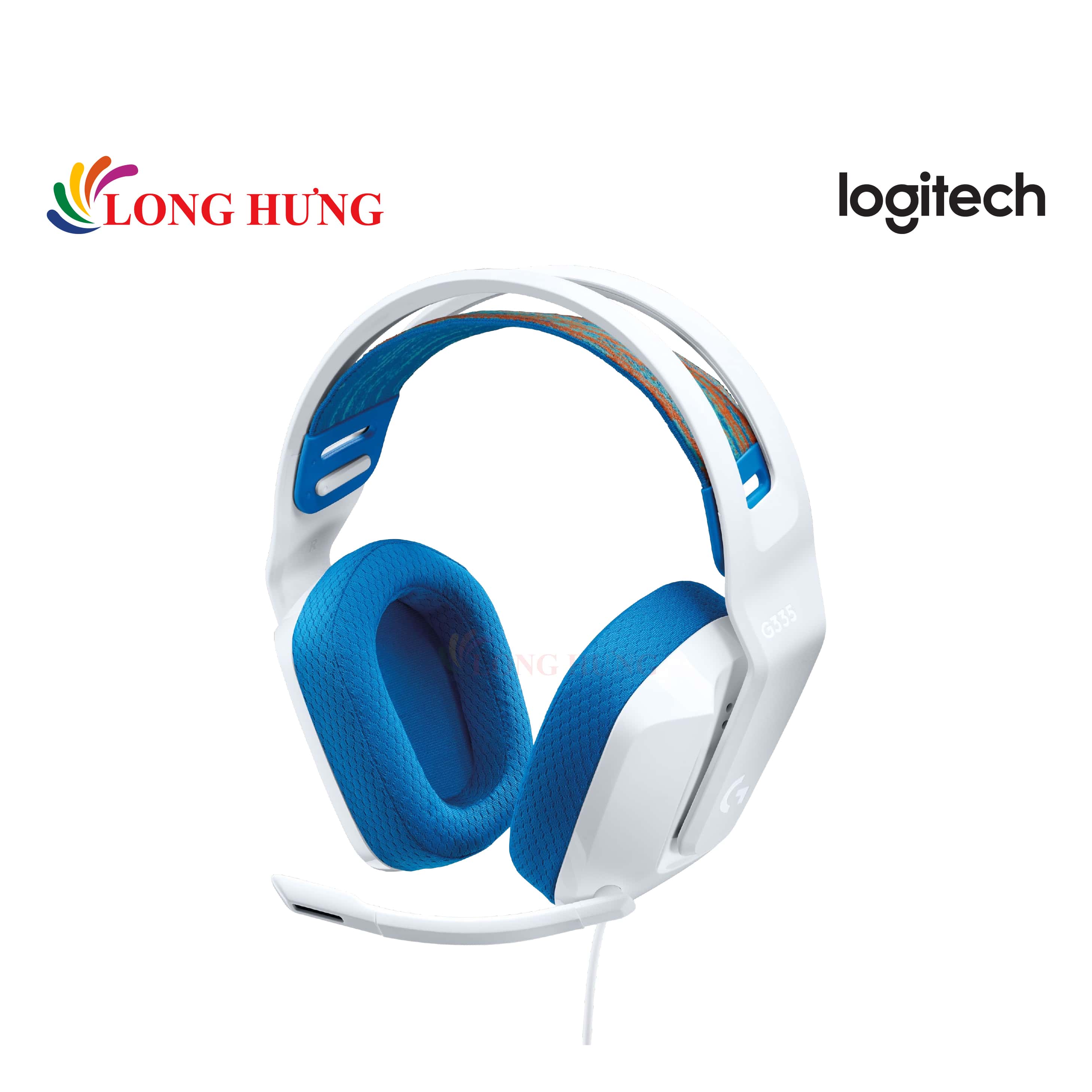 Tai nghe chụp tai có dây Gaming Logitech G335 - Hàng chính hãng - Thiết kế Gaming, trọng lượng nhẹ nhàng, âm thanh sắc nét