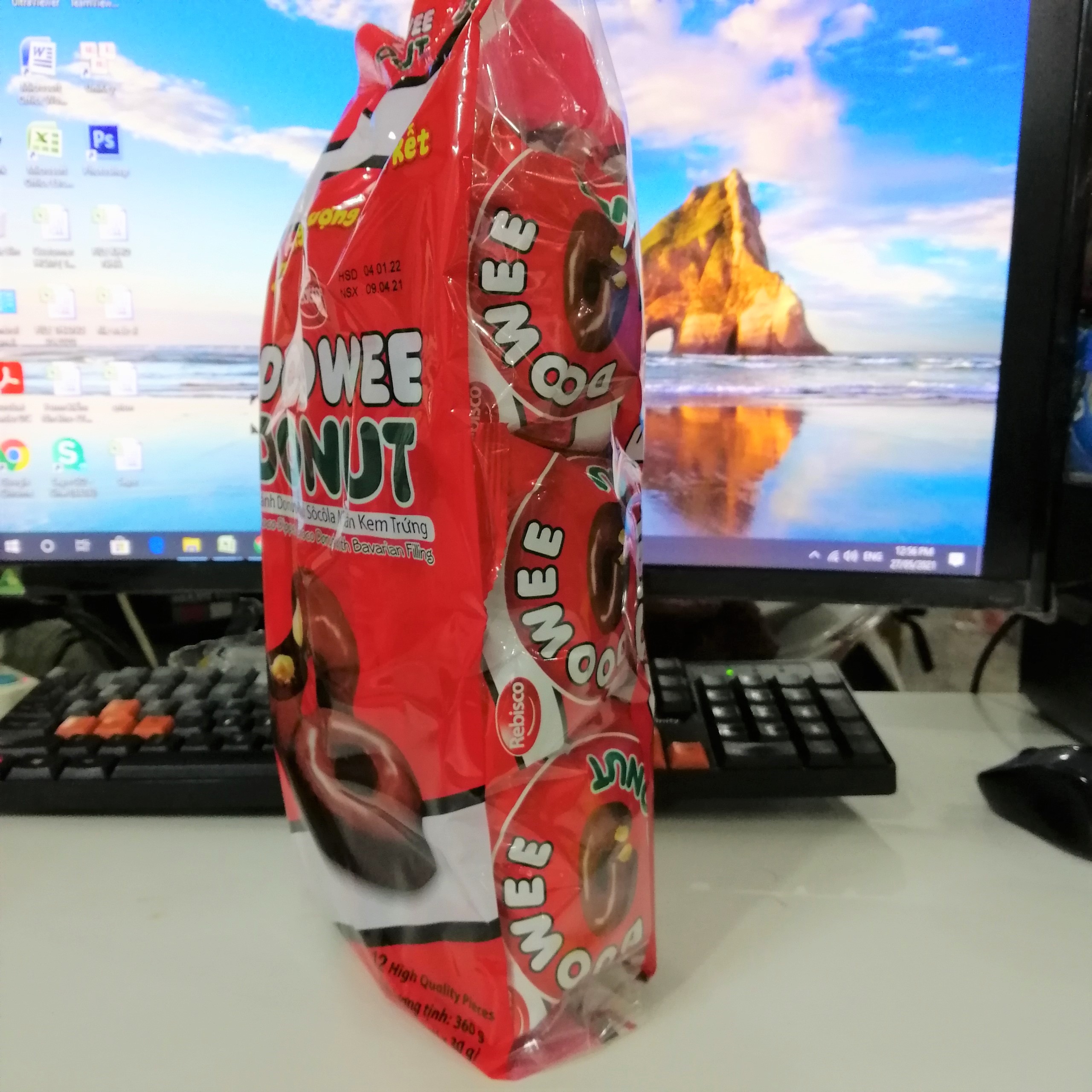 Bánh Doowee Donut Nhân Kem (Gói 12 cái)