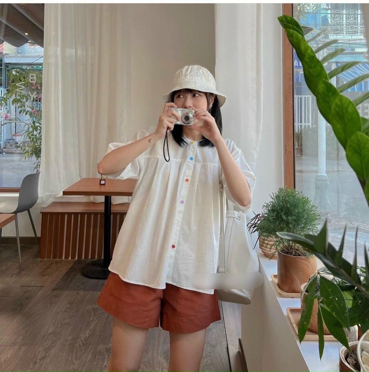 Set áo sơmi kèm quần đùi kaki