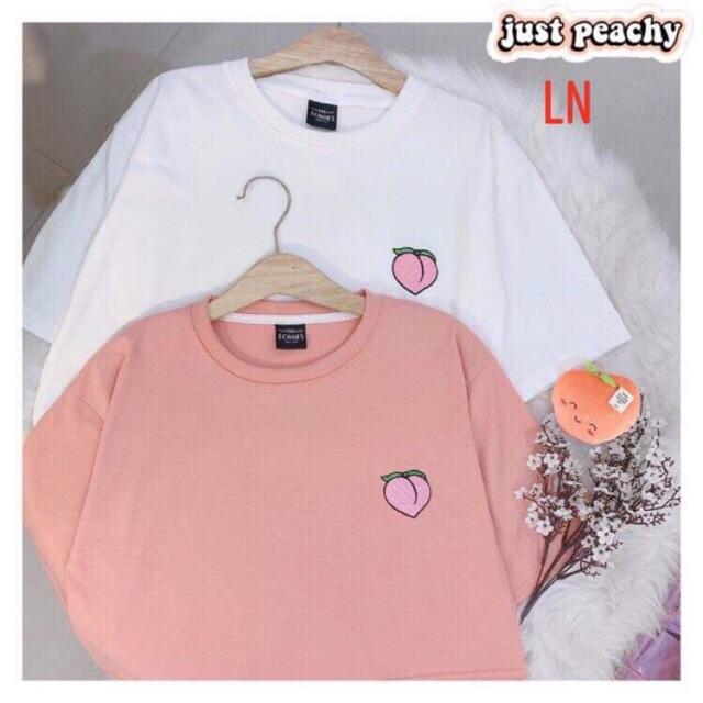 Áo croptop quả đào ngắn tay LNG0220