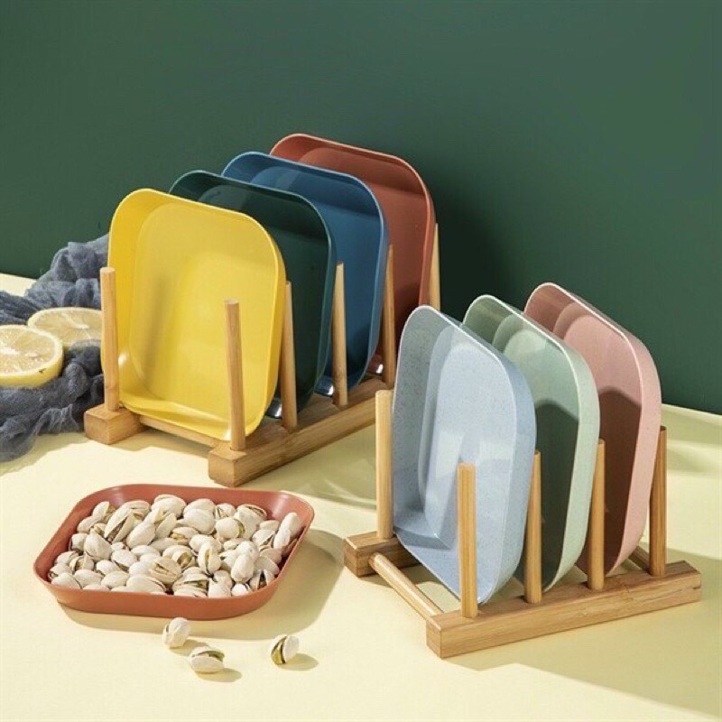 Set 8 Đĩa Lúa Mạch Màu Pastel