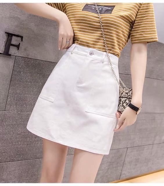 Chân váy jean cao cấp - Dáng chữ A