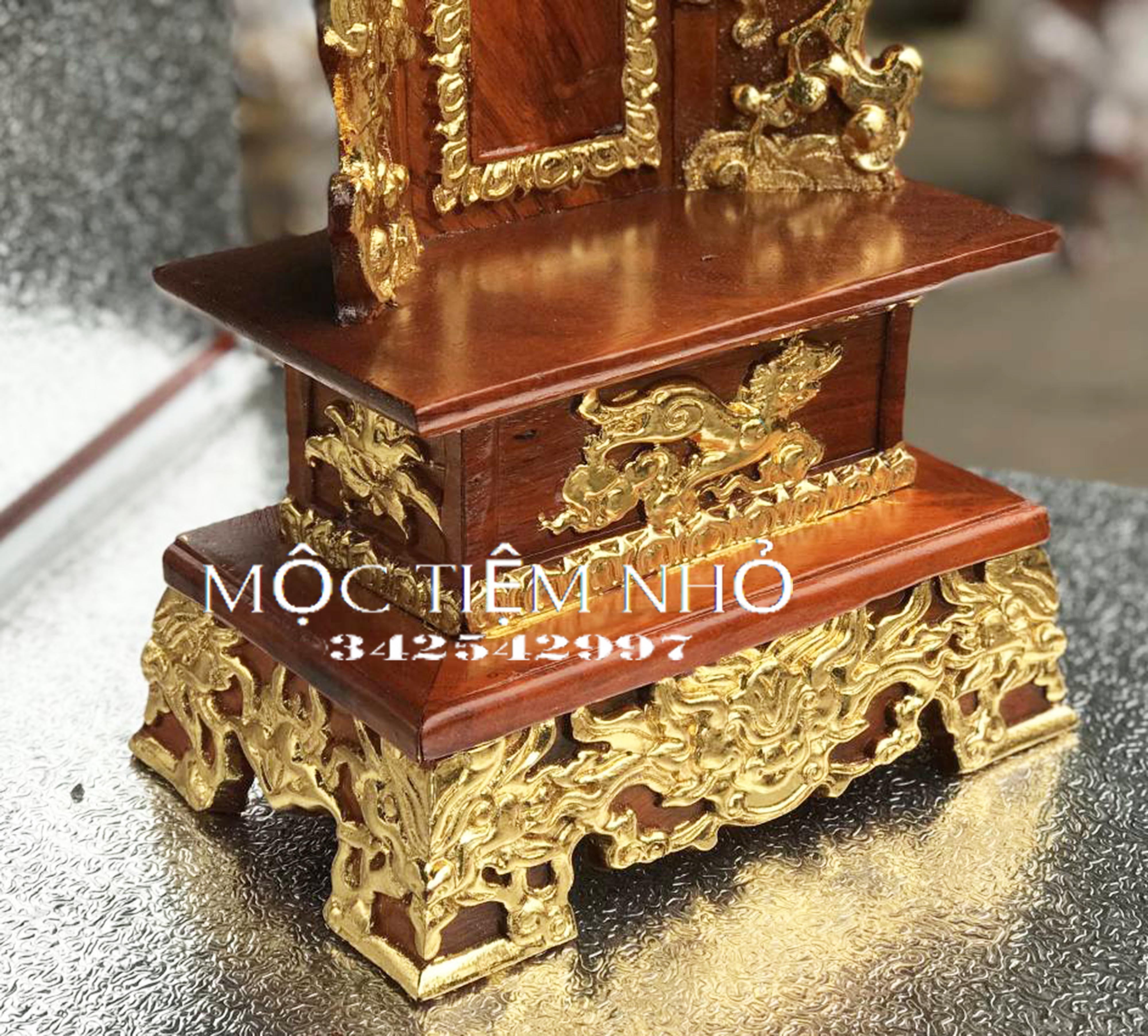 Bài vị thờ,long Vị,Linh vị gỗ gõ cao 61cm