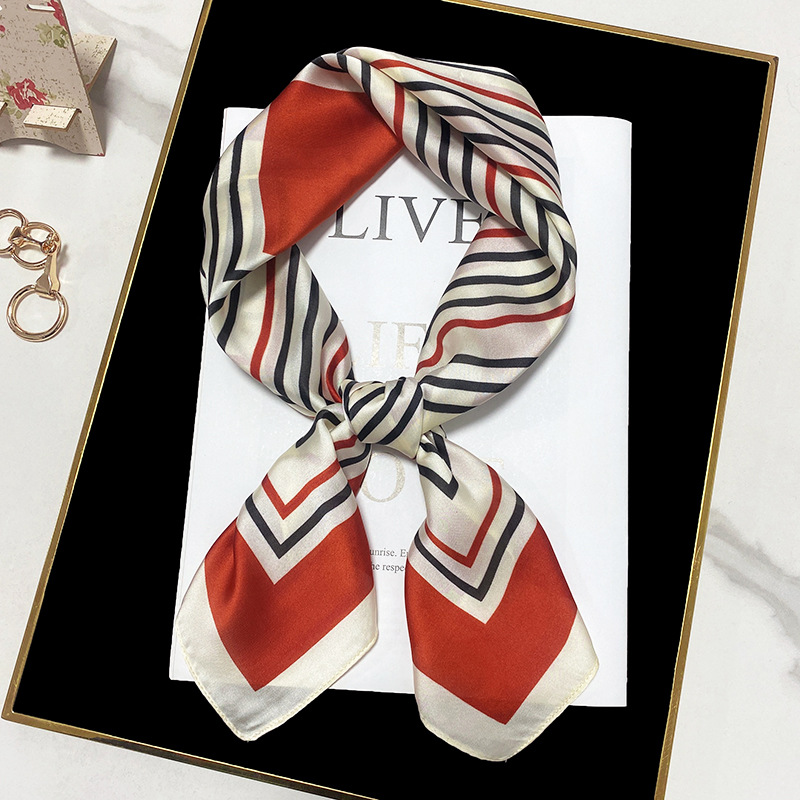 Shawl collar female silk scarf silk square 70 cm