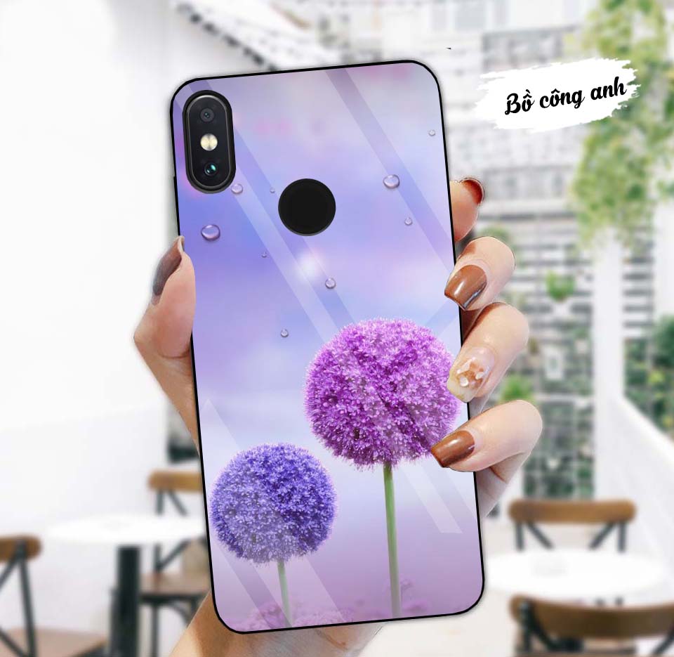 Ốp lưng xiaomi mi8, mi8se, mi8 lite lưng kính cường lực sang trọng, sáng bóng