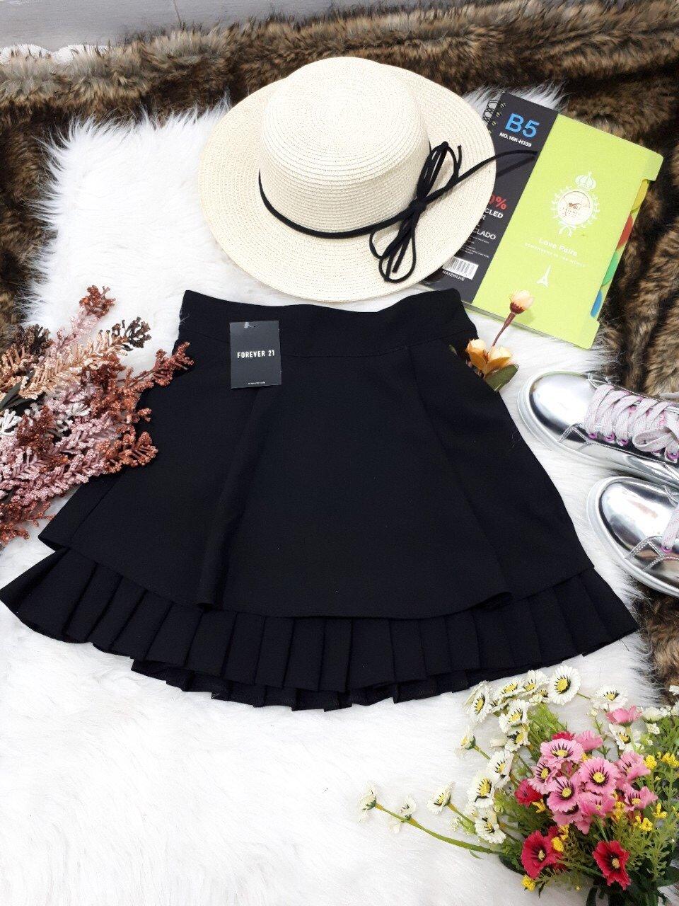 [ẢNH MỘC] Chân váy 2 tầng xếp ly hàng đẹp TU