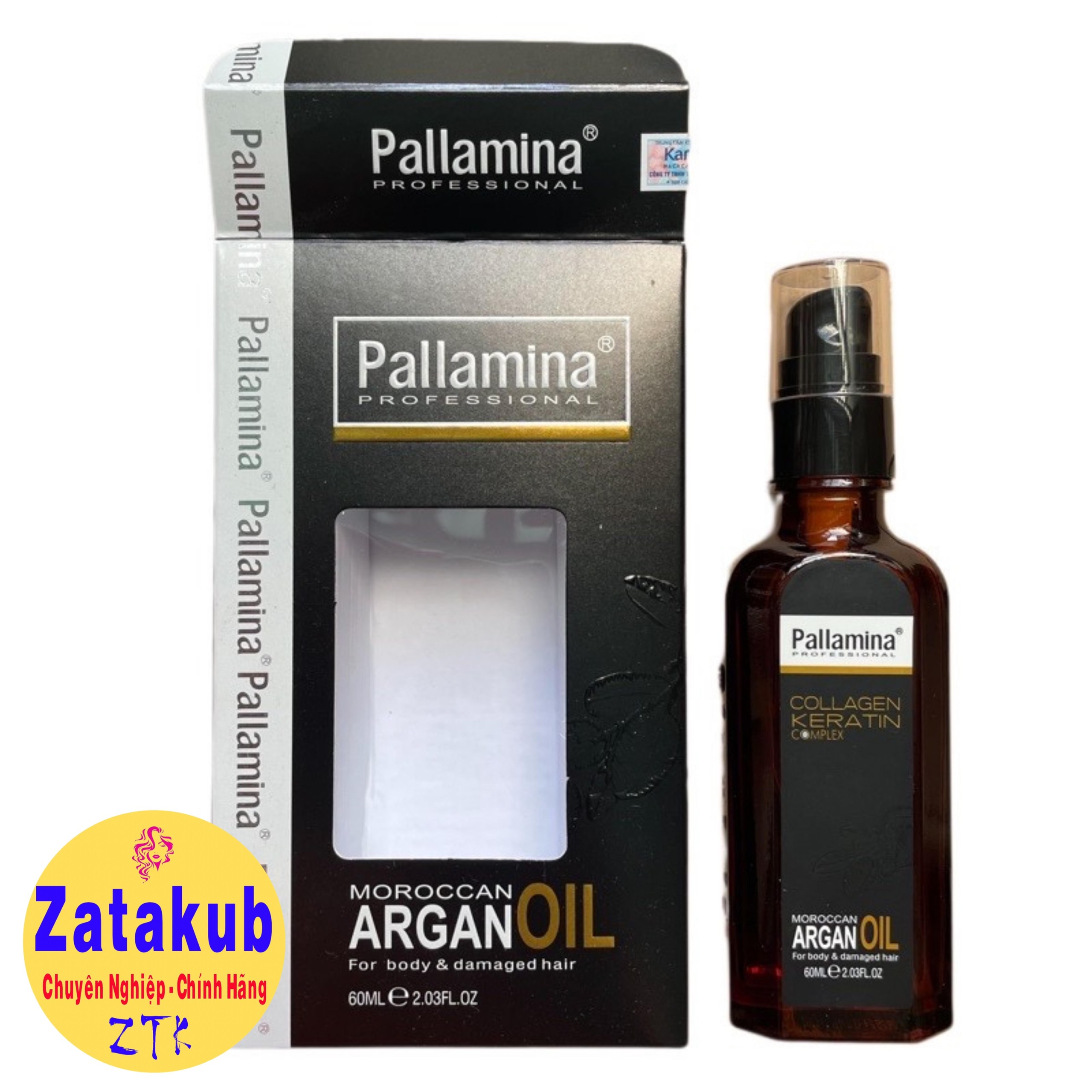 Tinh dầu dưỡng tóc pallamina collagen keratin complex 60ml