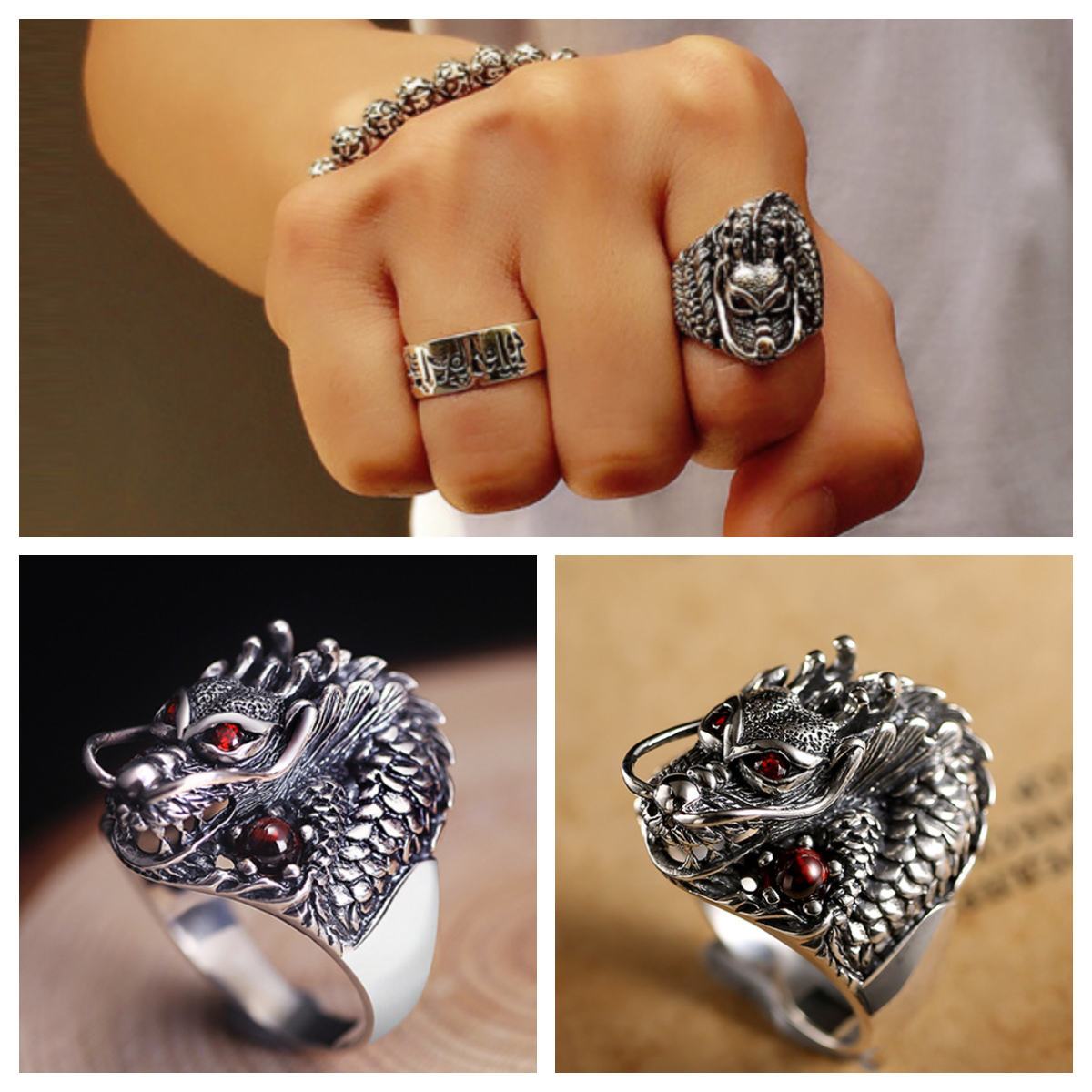 Nhẫn Hợp Kim Đầu Lân Rồng Cá Tính Mạnh Mẽ RBDAULAN0