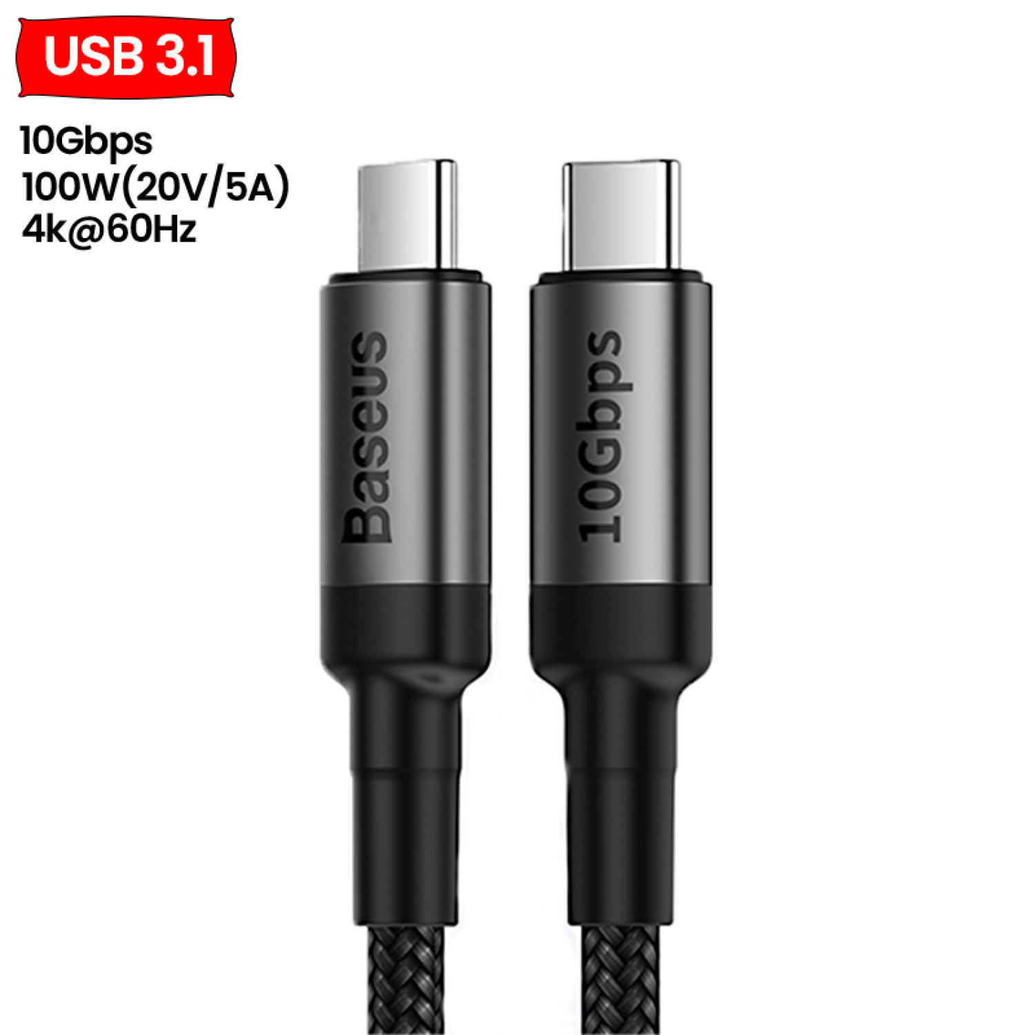 Baseus pd 100w cáp usb c to type c 40gbps 8k 60hz sạc nhanh cho macbook ipad pro xiaomi mi samsung usb 4.0 cáp dữ liệu máy tính xách tay