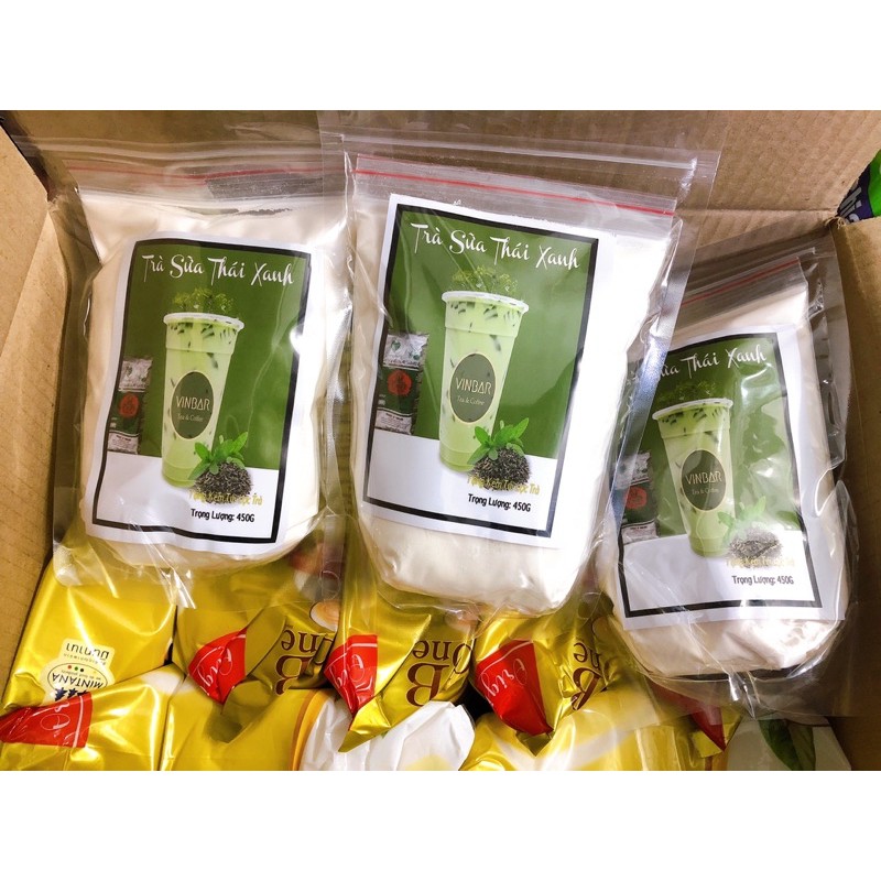 [HCM]TRÀ SỮA THÁI XANH  SET TỰ NẤU ( 10 chai) [tặng trân châu]