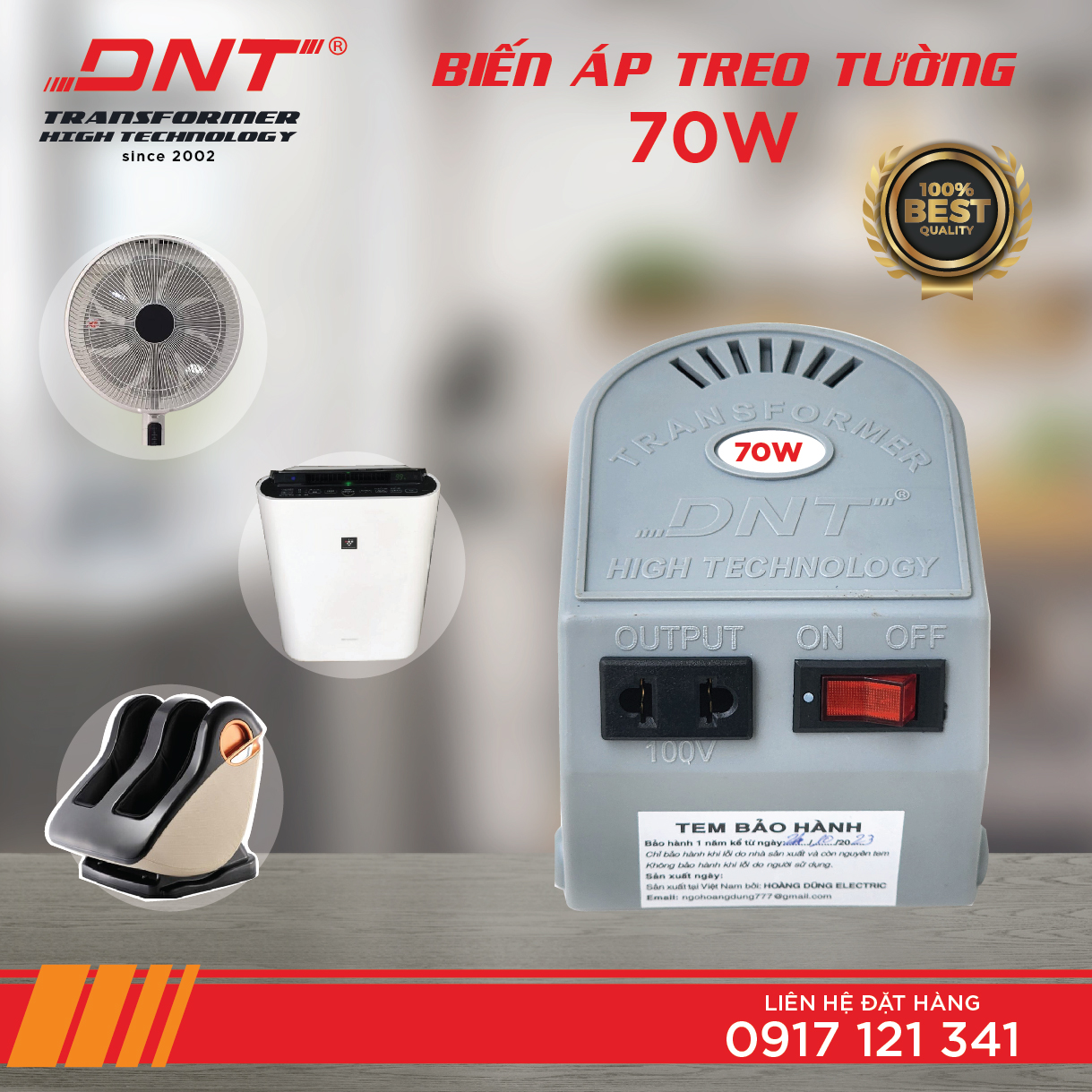Biến áp 220v ra 110v 70w