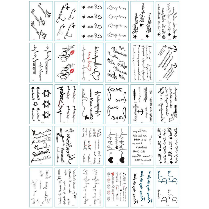Set 30 miếng dán hình xăm
