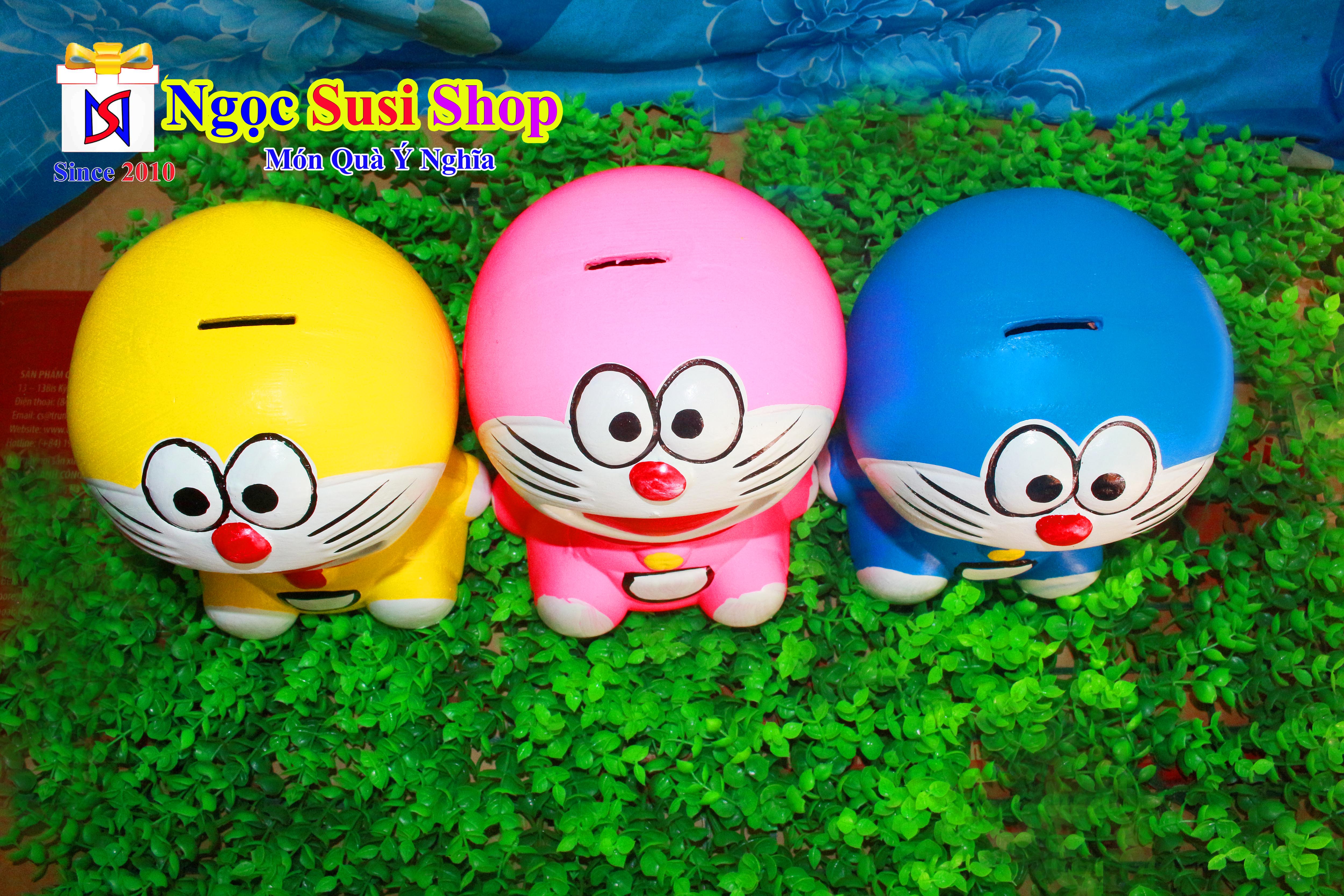 HEO ĐẤT TIẾT KIỆM DORAEMON DOREMON ĐÔRÊMON Size 21cm Siêu Cute [Giao Màu Ngẫu Nhiên]