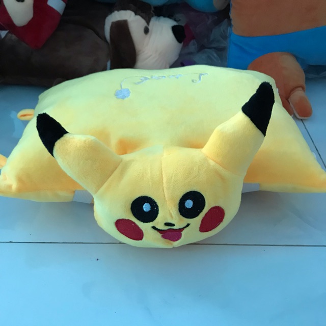 Gối đi xe máy cho bé 1 đầu - Pikachu