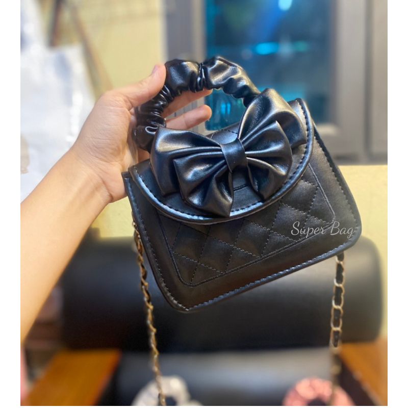 Túi xách nữ đẹp túi đeo chéo phối nơ đi chơi xinh xắn superbag381