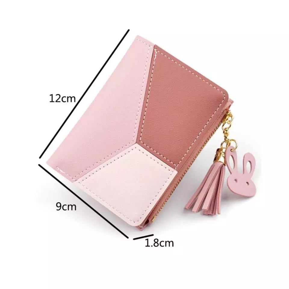 ví nữ mini ngắn cao cấp cầm tay (ví tam thể mini).