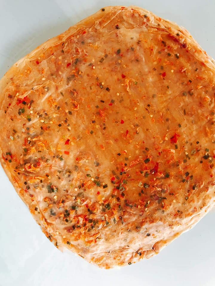 Bánh tráng dẻo tôm đỏ bột gạo Trảng Bàng (mỏng dẻo cay)