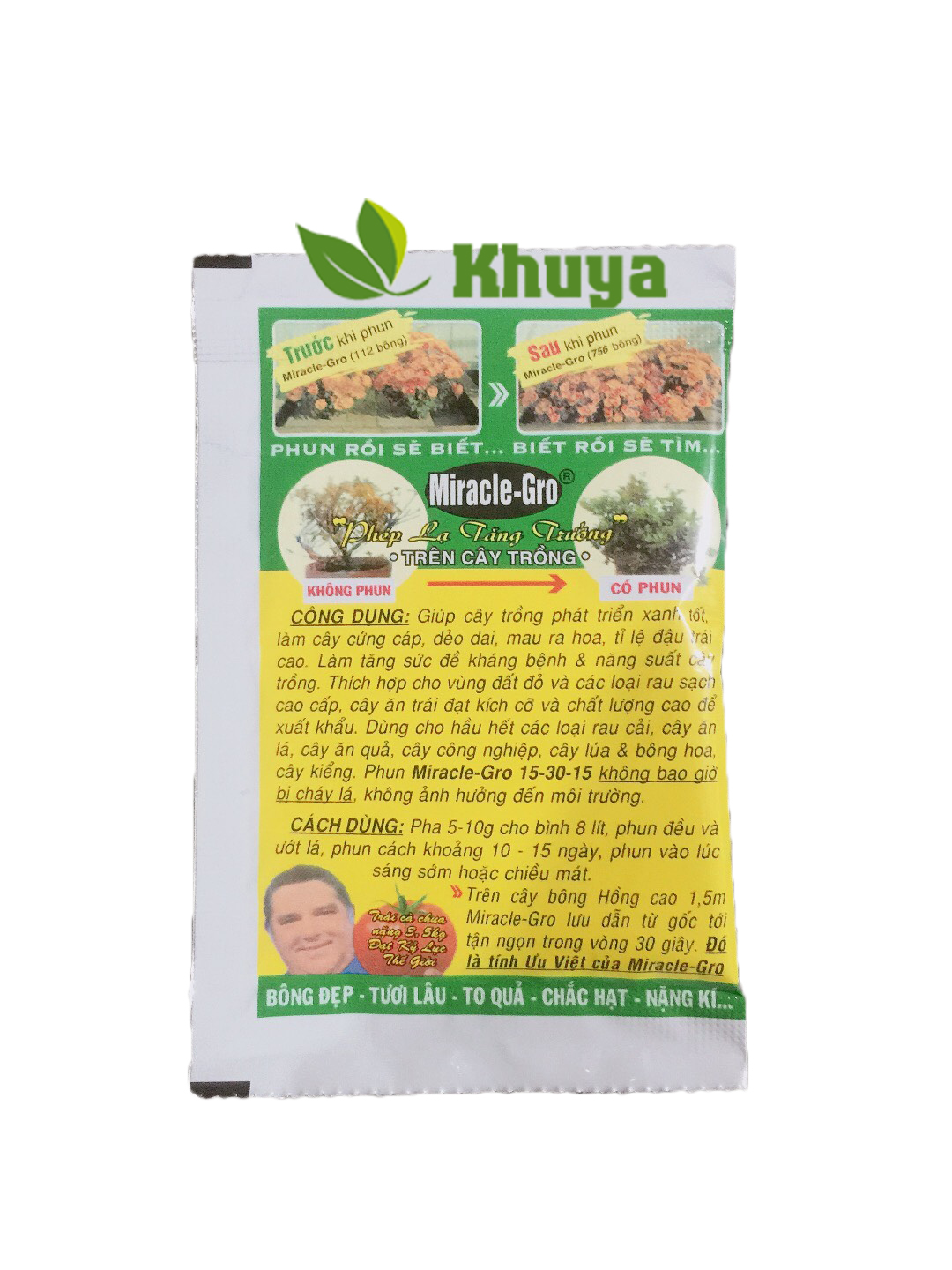 Phân bón lá Miracle Gro 15-30-15 10gr