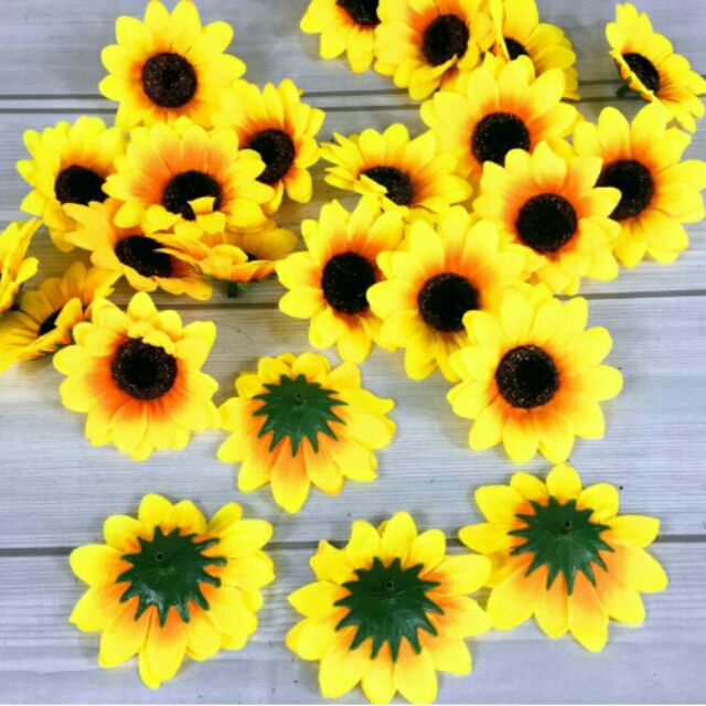 COMBO 10 ĐẦU HOA HƯỚNG DƯƠNG VẢI LỤA LIZFLOWER