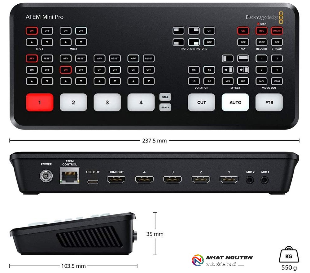 [HCM][Trả góp 0%]Blackmagic Design- ATEM Mini Pro - Bộ Trộn Hình ATEM Mini Pro