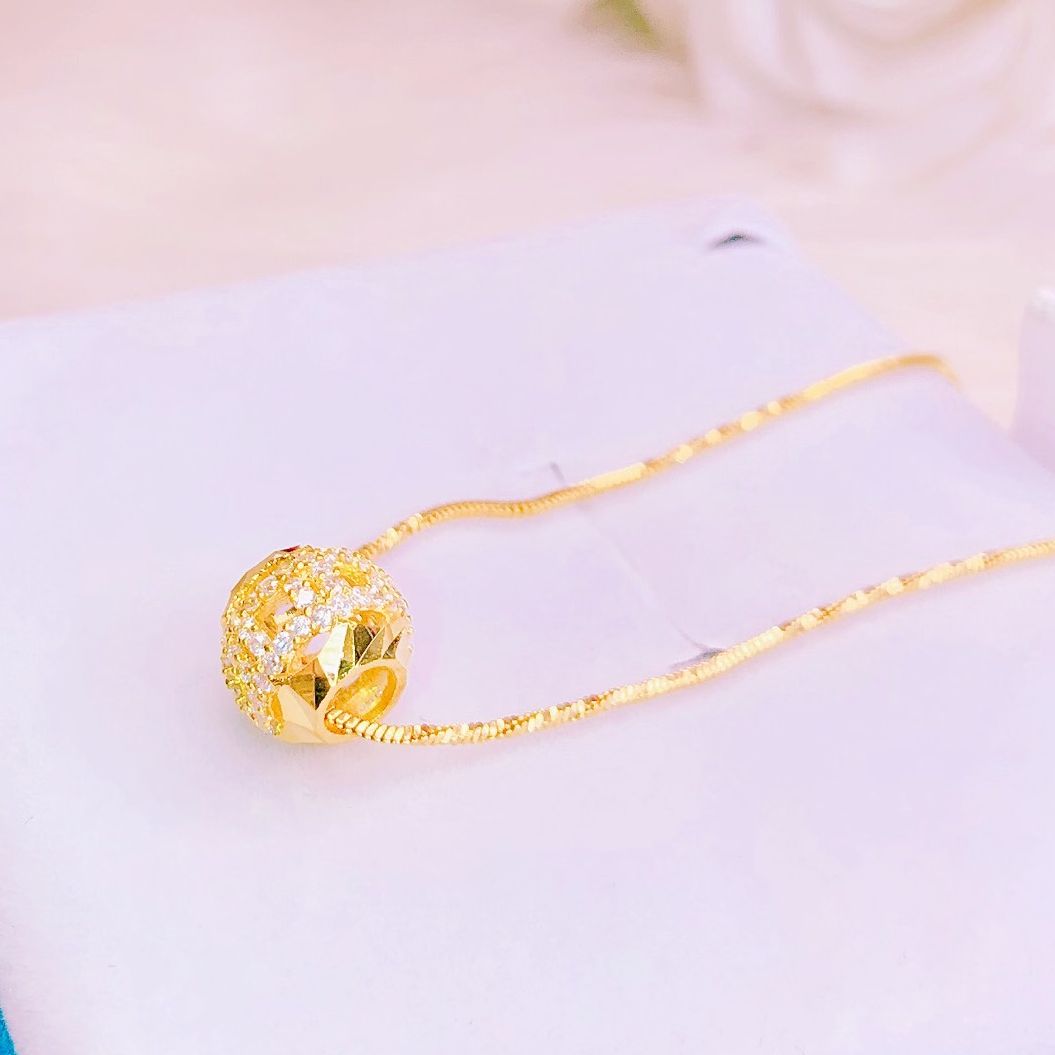 24K gold necklace, high fashion women chain, Diamond women necklace, 950 sterling silver chain, super high quality gold chains, beautiful chains, gado dc063 white gold platinum necklace-not black commitment